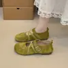 Sapatos Mary Jane de Ballet Femininos 2026 Outono Novo Estilo Leve Confortável Não Cansativo Plano Sola Macia Baixo Corte Sapatos Únicos para Combinar com Saias