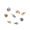Acero Inoxidable Chapado en Oro Real de 18K Ojo de Oveja Perla para Uñas Colgante Accesorios Hebilla de Conexión con Perlas No Descolorante Joyería Hecha a Mano DIY