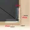 Ventana de aluminio de puente roto bolsa de aire protector de esquina anticolisión aleación de aluminio ventana de apertura hacia adentro cubierta de borde de ángulo recto anti-golpe funda protectora de esquina afilada