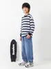 Ropa Infantil DK 26 Estilo Primavera/Otoño Estilo Japonés Niños Niñas Rayas Manga Larga Capa Base Ropa Padre-Hijo Infantil Camiseta Casual