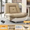 Sillón sofá individual, sofá cápsula espacial, sofá reclinable eléctrico giratorio para sala de estar, mecedora multifuncional de cuero WY
