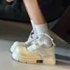 Nuevos Zapatos Mary Jane de Plataforma de Suela Gruesa Estilo Chino para Mujer 2026 Otoño Nueva Llegada Versátiles con Lazo con Faldas Zapatos Pequeños de Cuero Modernos