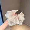 Pañuelo Cuadrado de Encaje Dulce Estilo Girly para el Cabello, Cuerda para el Cabello con Lazo Elegante, Suave Accesorio para el Cabello, Cuerda para el Cabello Bordada con Encaje