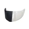 Casco de Motocicleta Negro con Lente Grande Color Té Negro con Recubrimiento Plateado, Accesorios Coloridos para Motocicleta para Montar, Unisex, Visión Nocturna, Transmite Luz