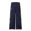 Calça de Moletom Rumen Meng Estilo Retro High Street Estampa de Letras Perna Larga para Homens e Mulheres Outono Caimento Reto Casual Esportiva Longa