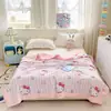 Colcha de verão Sanrio para crianças, colcha de ar condicionado, sensação refrescante, colcha de verão, colcha de algodão lavável de desenho animado, colcha fina, cobertor para cochilo, atacado