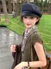 Lenço de Seda Floral Vintage Usado para Mulheres, Lenço Longo para Pescoço na Moda e Estiloso Estilo Old Money, Novo Acessório Outono e Inverno 2025