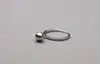 Plata de ley S925, anillo abierto moderno y minimalista con pequeñas piedras redondas, exquisito diseño estilo coreano, joyería de plata de ley para mujer