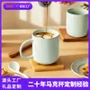 Copo de Café Reto Personalizado Doméstico Cerâmico Grande Capacidade Copo para Bebida de Escritório Caneca Padrão Impresso Logotipo