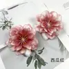 Flor de Peonía Pequeña Phoenix Cabeza de Flor DIY Flor Falsa de Flor de Ciruelo Sombrero de Graduación Material para Ropa Accesorios Flor de Tule Props Adornos