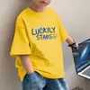 Novedad 2026 Camisetas de Algodón Puro para Niños, Ropa de Verano de Moda para Niños Mayores, Camisetas de Manga Corta Frescas y Elegantes para Niños en Verano