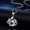 Colar de coroa inteligente estilo japonês e coreano feminino luz de luxo nicho design batendo coração pingente high-end novo estilo cadeia de clavícula
