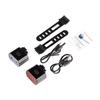 Luz de bicicleta con doble lámpara T6, carcasa de aleación de aluminio, juego de luces traseras de advertencia para casco LED de carga rápida TIPO C