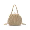 Bolso de Noche Popular Transfronterizo Brillante de Pedrería Completa con Clip Metálico Portátil Cadena Cruzada Bolso Nube para Mujer