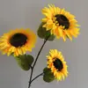 Girasol Simulado de Cabeza Única y de Múltiples Cabezas Fotografía de Bodas Decoración del Hogar Accesorios para Escenarios Flor Artificial de Exportación
