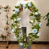 Rosa de simulación flor artificial enredadera cesta colgante para balcón silla de ratán decoración decoración de tubería de aire acondicionado de techo tira de flor enredadera cubierta enrollado