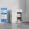 Gabinete Metálico Baixo para Escritório, Armário de Arquivos com Fechadura, Gavetas, Armário de Armazenamento, Pequeno Armário de Ferramentas para Varanda, Armário para Impressora