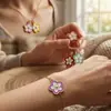 Colgantes de aleación con flor hecha a mano DIY transfronterizos con esmalte para pulseras, collares, llaveros y pendientes