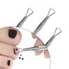 Plaina para Manicure e Remoção de Unhas Aço Inoxidável Plaina de Unha Cabeça Dupla Uso Duplo Ferramenta de Manicure Remoção de Unhas Apenas Empurre Ponto Venda por Atacado