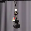 Colgante de Calabaza de Sándalo para Coche Hombres y Mujeres Llavero Creativo Cadena para Teléfono Móvil Calabaza