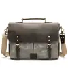 Maletín de piel de vaca de capa superior maletín portátil de cuero de un solo hombro bolsa para computadora casual simple para hombres de negocios al por mayor