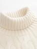 Fábrica de Suéteres Dalong Source Suéter Corto Grueso de Algodón Puro para Mujer Invierno Cuello Alto Manga Larga Trenzado Versátil Top de Punto