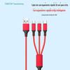Adequado para Apple Android Tipo-C Cabo de Dados Um-Para-Três Cabo de Carregamento Trançado em Nylon Cabo de Dados Três-Em-Um Atacado