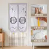 Nueva Cortina de Puerta de Aire Acondicionado Estilo Chino, Cortina Divisoria para Evitar la Fuga de Aire Frío, Pantalla de Privacidad de Cinta Mágica de Alta Gama sin Taladro, Cortina a Prueba de Mosquitos y Viento
