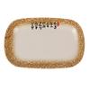 Plato de melamina plato de plástico plato rectangular serie olla caliente vajilla tipo porcelana color plato de polvo de salchicha plato de bocadillo auspicioso