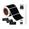 Pegatinas negras repetibles borrables impermeables para bricolaje bolígrafo blanco conveniente almacenamiento de pizarra almacenamiento pegatinas de nombre de PVC