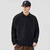 Tricô Gola Lapela Masculino Estilo Japonês Tricô Retrô 2025 Outono e Inverno Nova Tendência Jaqueta Casual Versátil