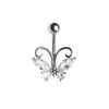 Anillo para Ombligo de Mariposa Creativo Stud para Ombligo de Mariposa Anillo para Ombligo de Zirconia Joyería para Piercing Corporal de Danza del Vientre Fabricante en Stock