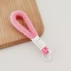 Cordón de felpa de color elegante para teléfono móvil, cuerda corta para la muñeca, funda para teléfono móvil, llavero, cuerda antipérdida, accesorio para colgar en la bolsa.