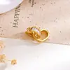 Acessórios para Joias DIY Pingente de Colar com Design de Coração Duplo Luxo Leve Nicho Alto Padrão Presente de Dia dos Namorados Qixi