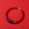 Pulsera grande de cristal de cinabrio de alto contenido, pulsera tejida, pulsera de cinabrio natural al por mayor