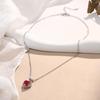 Novo Outono e Inverno Luz Luxo Elegante Cobre Banhado A Ouro Real Incrustado Zircão Colar Amor Série High-end Luz Luxo Nicho