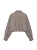 Ropa de mujer transfronteriza 2026 nuevos lanzamientos de verano estilo europeo y americano moderna versátil casual simple cuello camisero cuadros pequeños camisa corta