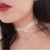 Cross Border Acessórios Pescoço Feminino Alça Tribunal Gótico Spice Girl Neck Chain Lace Colar Choker Clavícula Colar Colar de Corrente Vintage