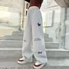 Pantalones de Primavera para Niñas 2025 Nuevos Elegantes de Pierna Ancha para Niños Mayores, Pantalones Deportivos Casuales tipo Jogger para Niños
