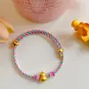 Pulsera de Cuerda Colorida para Rezos Diarios Rosa 2025 Nueva Pulsera Tejida a Mano Joyería para Mujeres Adultas Cuerda de Mano Regalo Lindo