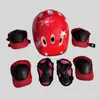 Capacete infantil equipamento de proteção patins equipamento de proteção conjunto de 7 peças conjunto de capacete para meninos e meninas joelheiras cotoveleiras protetores de pulso