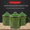 Caneca Esmaltada Verde Militar, Bule de Chá Nostálgico Retrô Antigo, Bule de Ferro, Caneca, Copo de Água, Xícara de Chá, Bule Esmaltado Militar