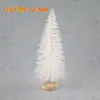 Decoração transfronteiriça pequena árvore de Natal seda de sisal torre de neve azul verde dourado e prateado vermelho mini enfeites de árvore de Natal 3-