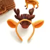 Diadema navideña transfronteriza Diadema con lazo de árbol de Navidad Pasador decorativo lindo Diadema de cuernos de alce Accesorios para el cabello al por mayor