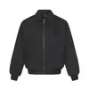 Jaqueta Bomber Retro Americana com Letras e Contas, Casaco de Algodão para Homens e Mulheres, Estilo Curto Largo Inverno 2025, Jaqueta Tendência Solta que Aumenta a Altura