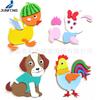 Esponja de Bebê Eva Plana Animal Adesivos DIY Espessos Espuma Colada à Mão Adesivos de Desenho Animado