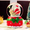 Bola de cristal de Natal produto novo transfronteiriço caixa de música, caixa de música criativa com neve brilhante Papai Noel, presente de feriado