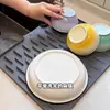 Almohadilla de Drenaje de Silicona Desviación de Fregadero Cocina Fruta y Verdura Escurreplatos Almohadilla de Secado Hogar Encimera Almohadilla para Ollas Aislamiento