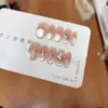 Cuentas de vidrio de 1 quilate ojo de gato pieza de uña pura usada a mano al por mayor blanco simple pegatinas de uñas de alta gama