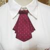 Camisa Feminina Song Xiaoxia Gola Floral Gola de Camisa Gravata Pequena Tira de Gravata Bancária Listrada Decorativa Roupa de Trabalho Profissional Laço
